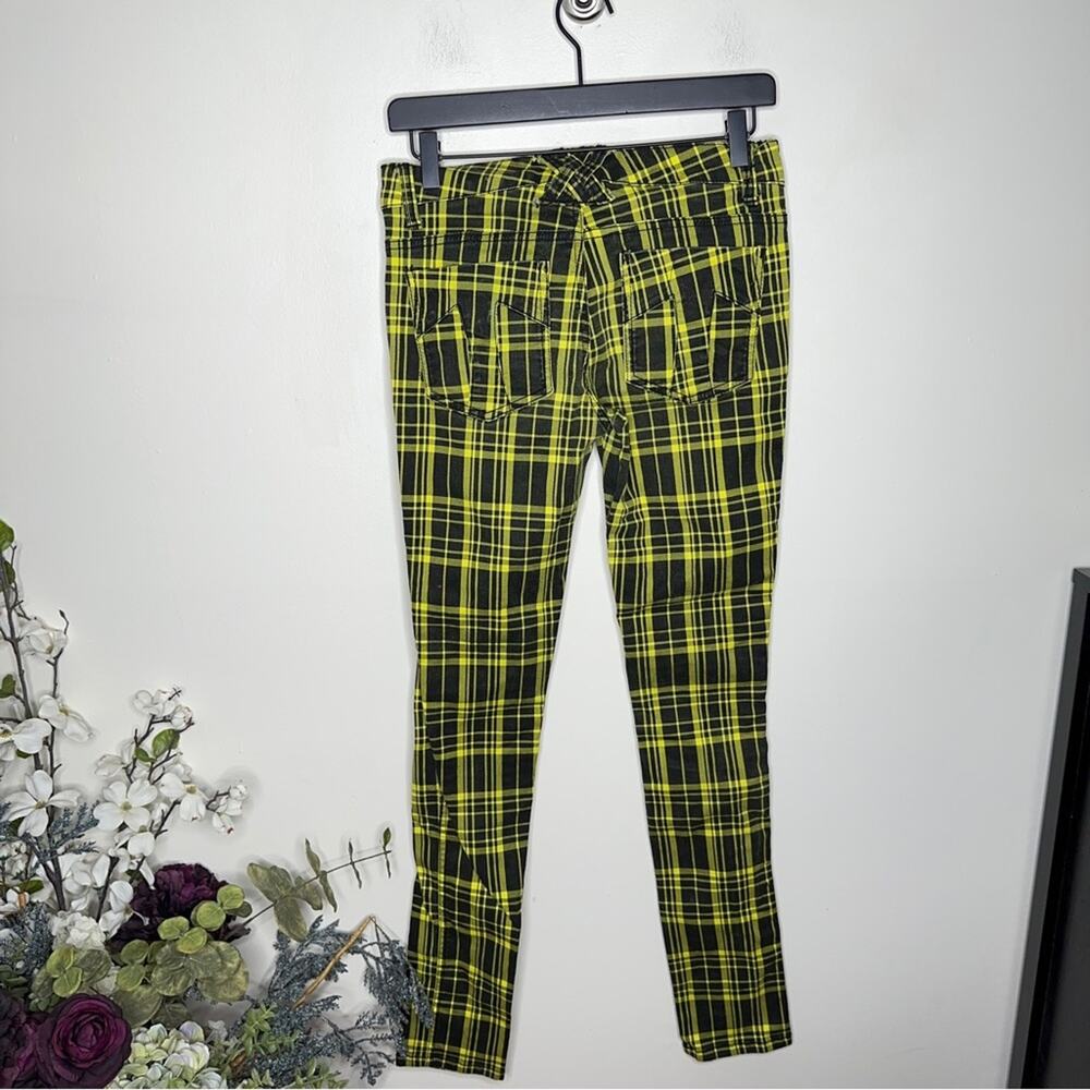 TRIPP NYC Daang Goodman Yellow Plaid Skinny Jeans {3L7} - Picture 3 of 5